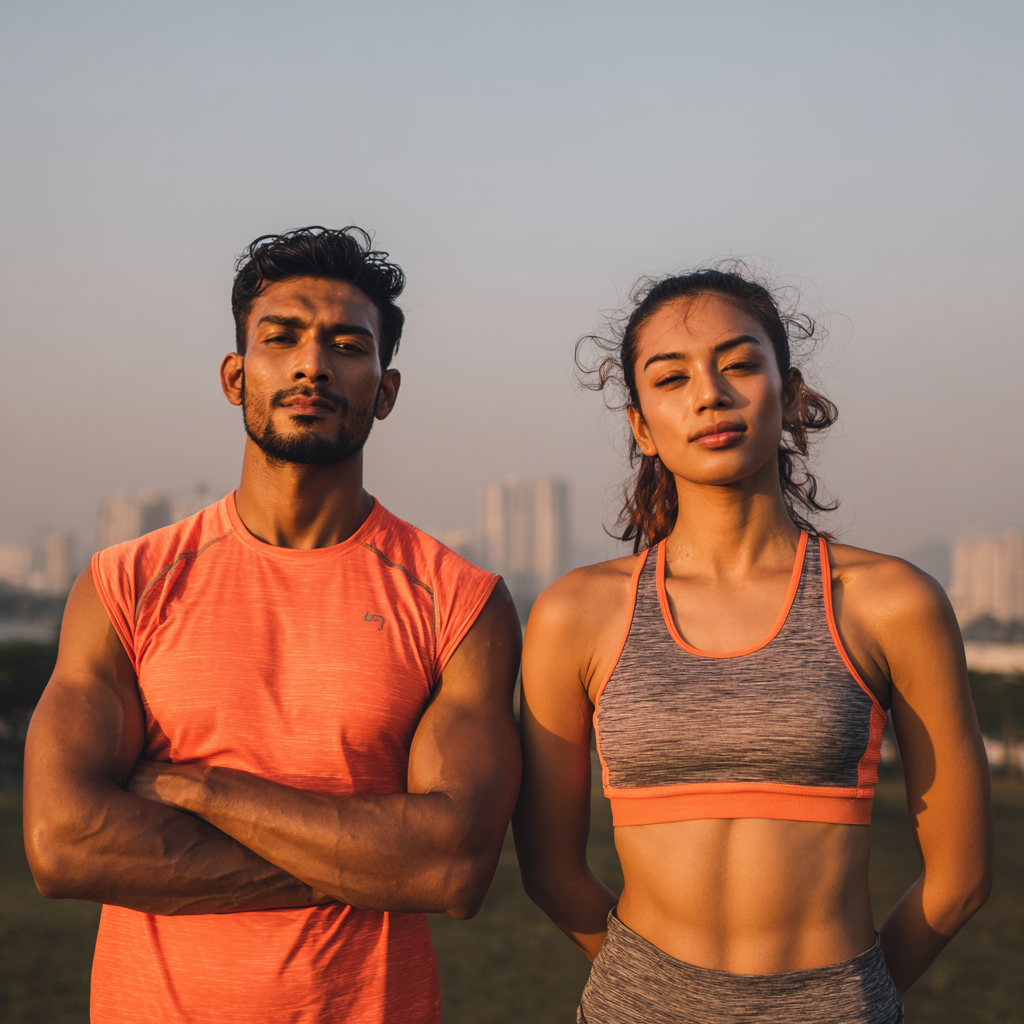 Pessoa ativa a correr ao amanhecer